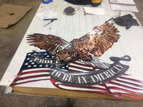 Proud To Be American Eagle Steel Decor