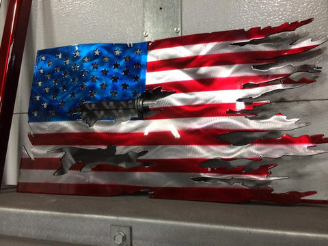 Destressed USA Flag - Steel Decor