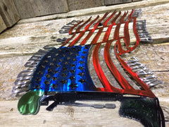 God Guns Guts Flag Steel Art