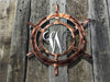 Captains Wheel Monogram Steel Decor