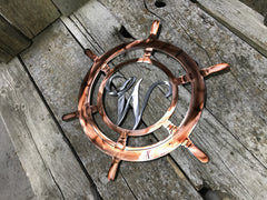 Captains Wheel Monogram Steel Decor