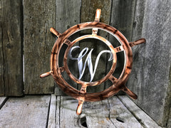 Captains Wheel Monogram Steel Decor