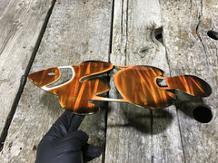 High Gloss Clownfish Steel Wall Decor