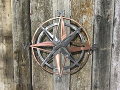 Nautical Compass Steel Decor