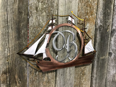 Sail Boat Custom Monogram Steel Decor